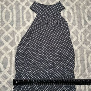 Sz XS Revolve Dark Blue Polka Dot Wide Led Halter Jumpsuit by Flynn Skye